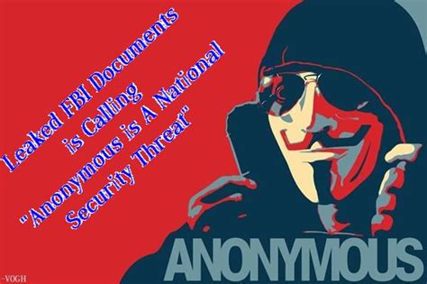 Leaked Fbi Documents Is Calling Anonymous Is A National Security Threat ~ The Hackers Media