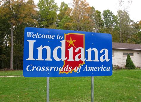 Indiana Welcome Sign At The Indiana Welcome Center Near Th Flickr