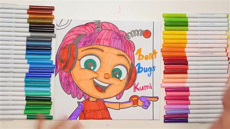 Push pack to pdf button and download pdf coloring book for bugs colouring pages printable bug coloring pages for kids. Coloring Kumi from Beat Bugs! - YouTube