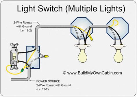 Electrical Wiring Diagram From A Wall Switch To Two Light Fixtures