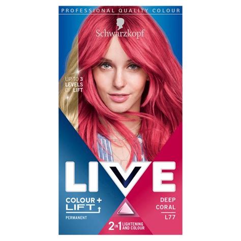 Live Colour Lift Deep Coral Permanent Pink Hair Dye Hair Superdrug