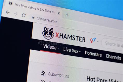 Homepage Of Xhamster Website On The Display Of Pc Xhamster Com Editorial Image Image Of