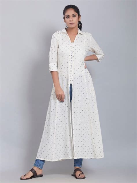 White Cotton Kurta Cotton Kurti Designs Ikat Dress Long Kurti Designs