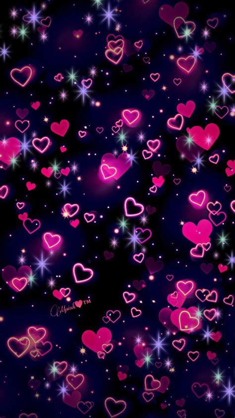 Glitter Hearts Background