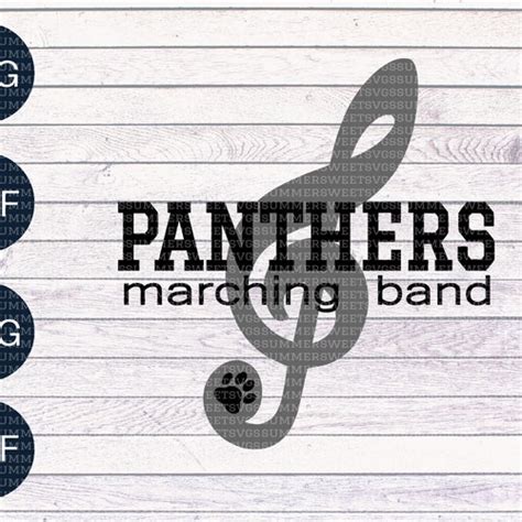 Panthers Svg Marching Band Svg Band Svg Music Note Svg Etsy