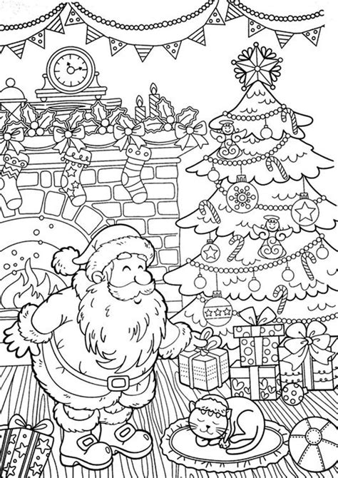 Free And Easy To Print Adult Christmas Coloring Pages Tulamama