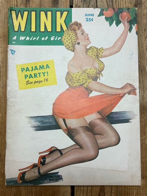 June 1954 Wink Magazine W Peter Driben Cover Pajama Party Pin Ups Etc