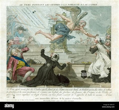 French Revolution Father Time Flying Past Altar On Which The