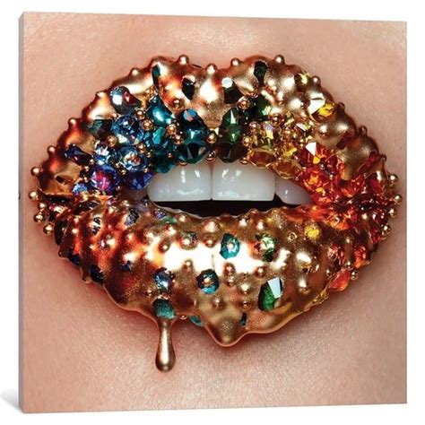 Shop Icanvas Melting Rainbow By Vlada Haggerty Overstock 26637867