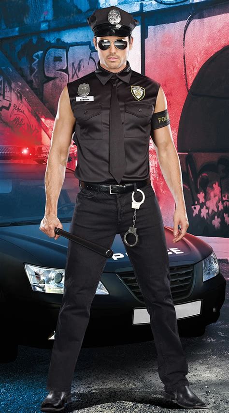 free shipping sexy police costume for men cool men cosplay police costumes halloween cop officer