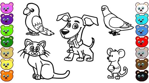 Animals To Color For Kids
