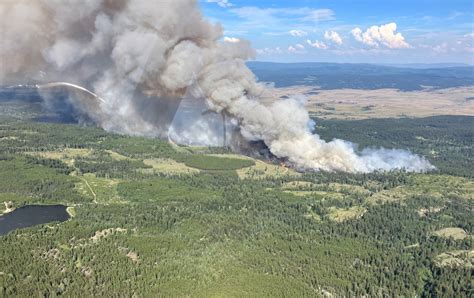 Update New Fire Near Lac Le Jeune To Blame For Massive Plume Of Smoke