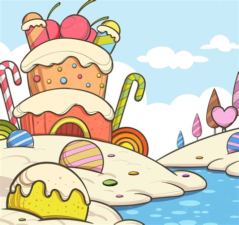 Download A Magical Journey Through Candy Land Wallpaper