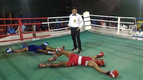 Double Knock Out In Boxing Youtube