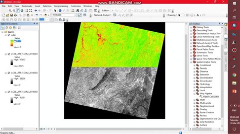 Ndbi And Ndvi Calculation Using Landsat Band In Arcgis Youtube