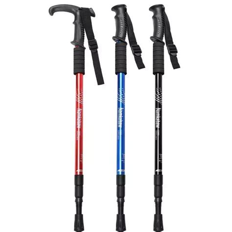 Outdoor Camping Hiking Walking Stick 3 Section Aluminum Alloy Trekking Pole China Camping
