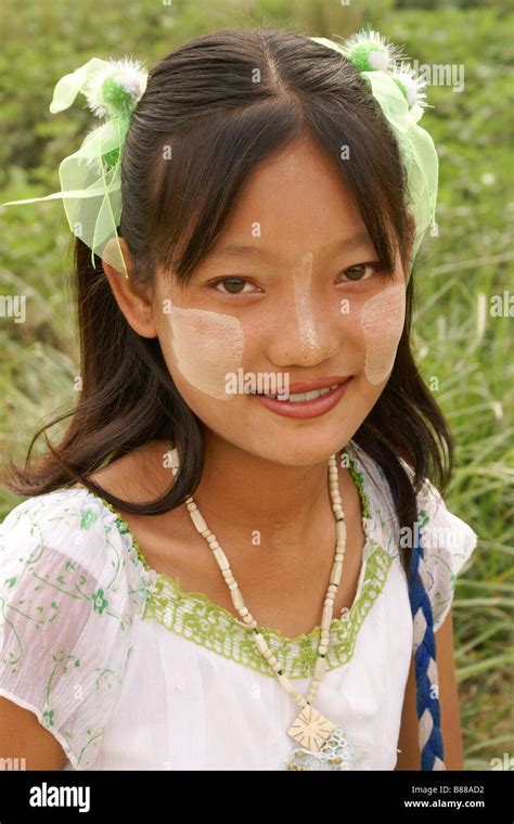 Young Girl In Myanmar Burma Stock Photo Alamy