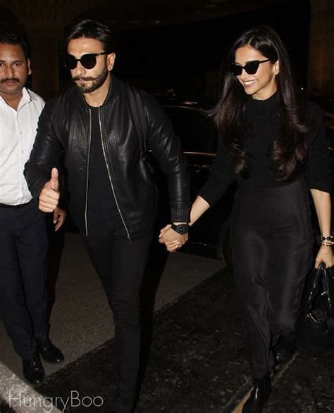 Deepika Padukone And Ranveer Singh Fly Off For Their Honeymoon From Mumbai Airport Hungryboo