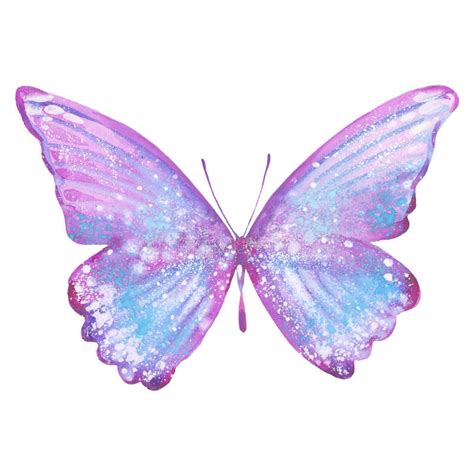 Watercolor Lilac Butterfly Stock Illustration Illustration Of Flight