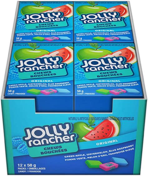 Jolly Rancher Chews Original Candy 58g Box Of 12 58g Bulk Candy