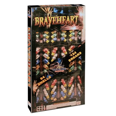 Braveheart 84 Shells 124 Breaks Rgs Brand Fireworks