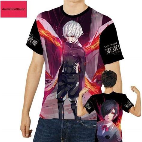 Tokyo Ghoul Double Side Print Milk Silk Fabric T Shirt Tokyo Ghoul