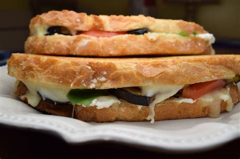 Grilled Cheese With Eggplant And Ricotta Sandwich Mangialicious