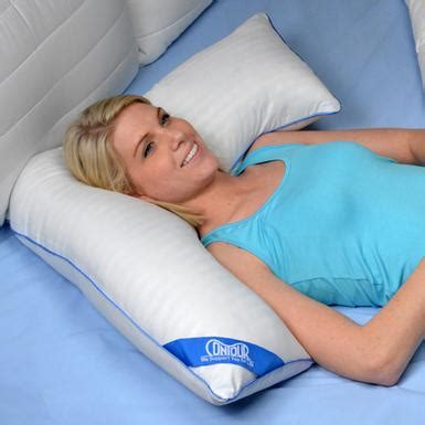 Health professionals at the nhs and safe sleep experts at the lullaby trust say you should not use any pillows we tell parents that it is quite normal for babies to develop a slightly flat head when they sleep on their back, and in the vast majority of cases it resolves. Contour Side Sleeper L Pillow :: supports the upper or ...