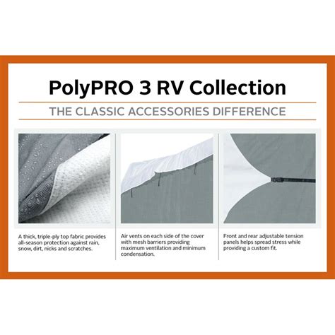 Classic Accessories Overdrive Polypro3 Mildew Resistant Rv Cover By