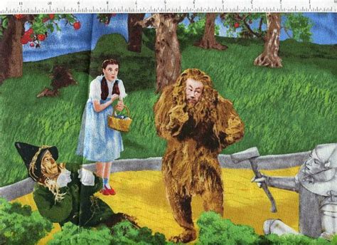 Bty Wizard Of Oz Scenic Yellow Brick Road Fabric Quilting Treasures