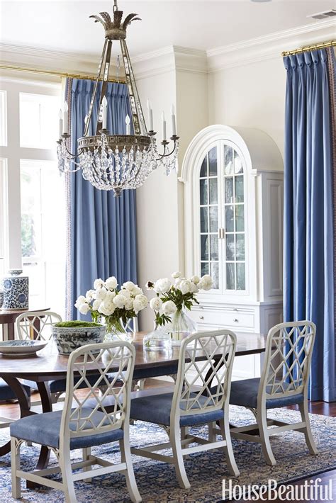 Were Obsessed With This All American Country Home Dining Room Blue