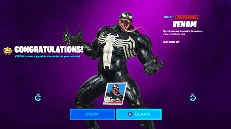 New Free Venom Skin In Fortnite Winning In Solos Marvel Knockout