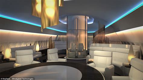 Planes Designed With A Glass Skydeck Seating Area On Top Of Aircraft