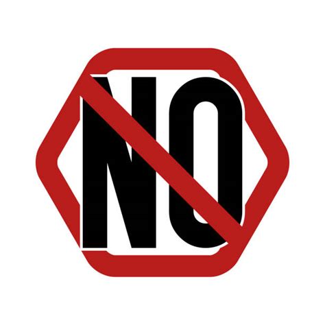 Silhouette Of A Just Say No Sign Illustrations Royalty Free Vector