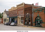 Small town main street at West Branch Iowa The birthplace of Herbert ...
