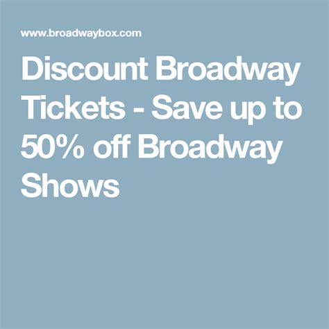Discount Broadway Tickets Save Up To 50 Off Broadway Shows