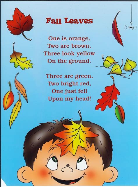 Poems About Fall Leaves For Kids Art Pinterest Hallway Displays