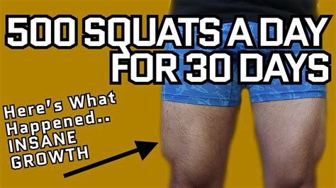 500 Squats For 30 Days Results Youtube