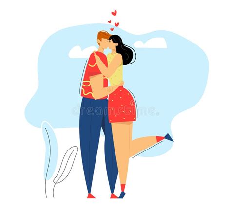 Dibujos Parejas Besandose Beso Amor Concepto De Romance Feliz Images