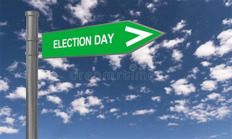 Election Day Traffic Sign Stock Image Image Of Patriotism 229565795