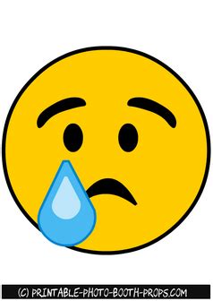 The coronavirus pandemic made a clown face emoji extremely popular. Free Printable Crying Emoji Photo Booth Prop | Emoji ...