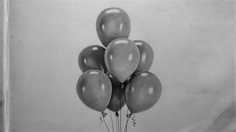 How To Draw Realistic Balloons Realistic Balloons Sketch Tutorial For