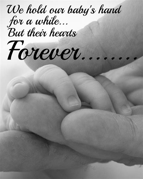 Babys Hand Digital Download Inspirational Quote Wall Art Home Decor