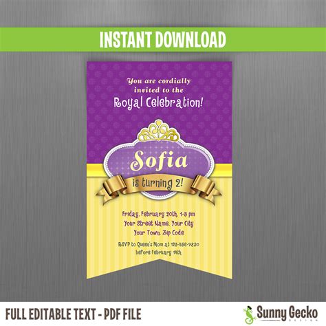 This item is unavailable | etsy. Disney Sofia the First Scroll Birthday Invitation - Instant Download and Edit with Adobe Reader