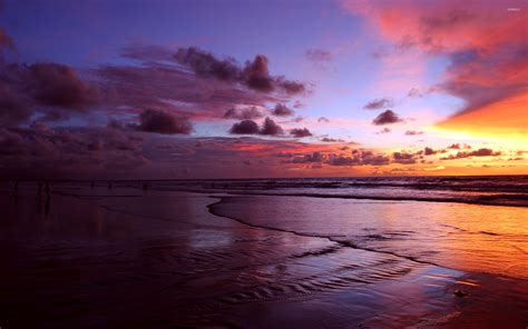Amazing purple sunset [2] wallpaper - Beach wallpapers - #47087