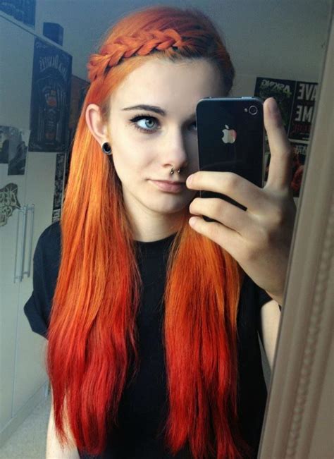 Orangish Red Color Hair Yahoo Image Search Results Red Ombre Hair Fire Hair Hair Styles