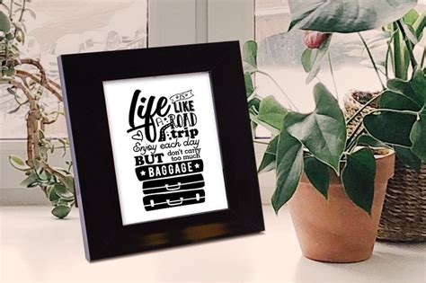 Life Is Like A Road Trip Vector Typography Design By