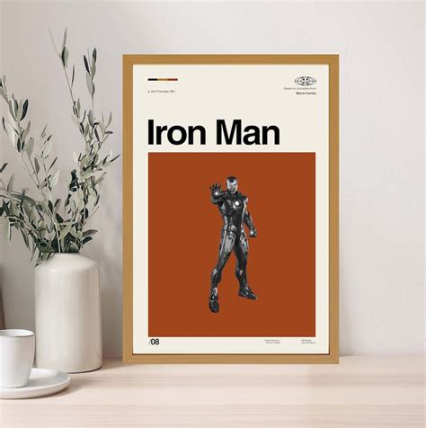 Ironman Movie Poster Ironman Print Retro Movie Poster Minimalist Art