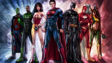 Wallpaper Justice League Wonder Woman Batman The Flash 4k Movies