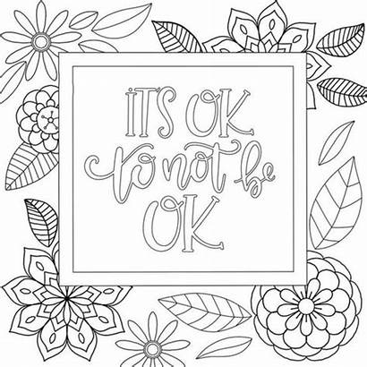 Coloring Pages Quotes Adult Inspirational Motivational Printable